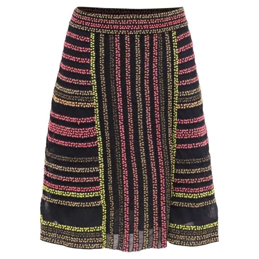 Missoni Knitted Striped Midi Skirt in Multicolor Polyamide